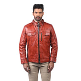Men’s Ruston Red Leather Jacket