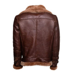 Men's Shearling lined leather winter jacket