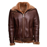 Men's Shearling lined leather winter jacket