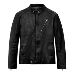 Men’s Slim Fit Black Leather Jacket