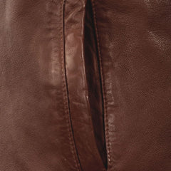 Men’s Slim Fit Brown Leather Jacket
