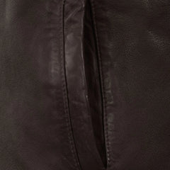 Men’s Slim Fit Dark Brown Leather Jacket