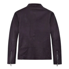 Men’s Slim Fit Purple Leather Jacket