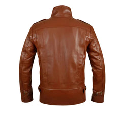 Men’s Tan Brown Vintage Leather Jacket:
