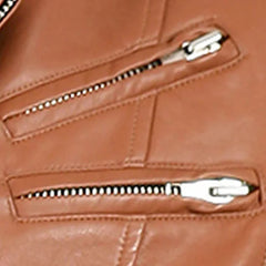 Men’s Tan Brown Slim Fit Leather Jacket