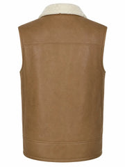 Men's Tan Handmade Leather Vest