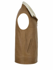 Men's Tan Handmade Leather Vest