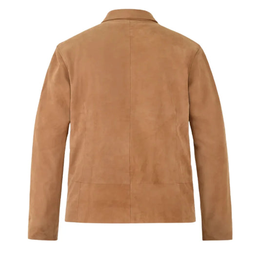 Men’s Tan Suede Leather Jacket