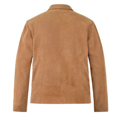 Men’s Tan Suede Leather Jacket