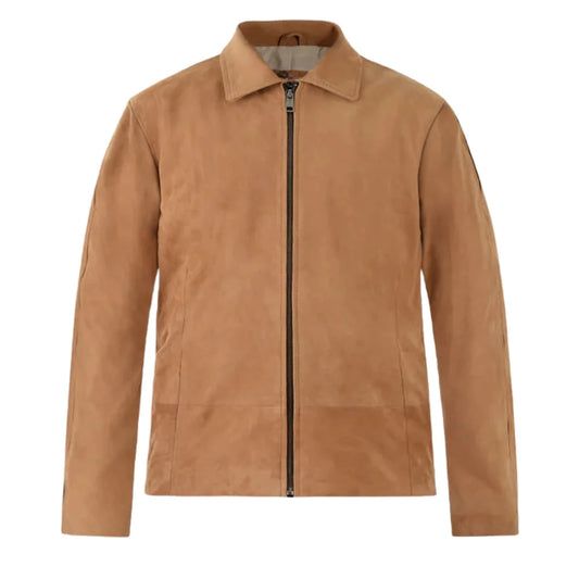Men’s Tan Suede Leather Jacket
