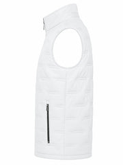 Men's White Quilted Leather Vest