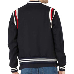 Men's Baseball Red and White Stripes Jacket