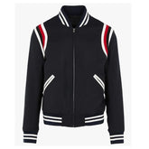 Men's Baseball Red and White Stripes Jacket