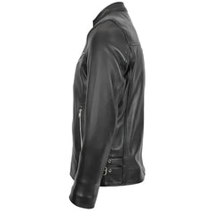 Men's Black Genuine Leather Biker Jacket