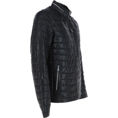Men’s Black Quilted Leather Jacket