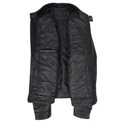 Men's Charlie Black Leather Biker Jacket