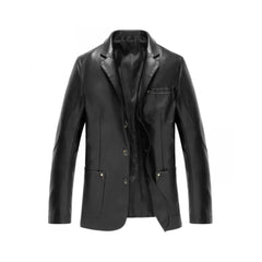 Men's Classic Leather Blazer