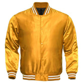 Men's Golden Satin Varsity Jacket