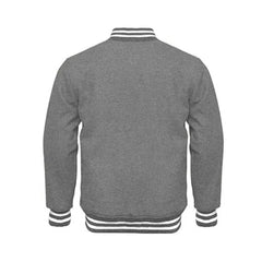Men's Grey Cuffs Varsity Jacket