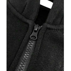 Men's Half-Zip Black Pullover Hoodie