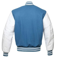 Men's High School Blue And White Varsity Jacket