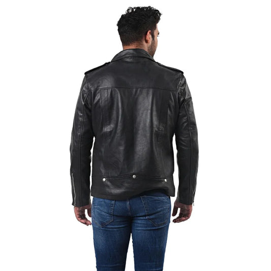 Men's Vintage Black Leather Jacket
