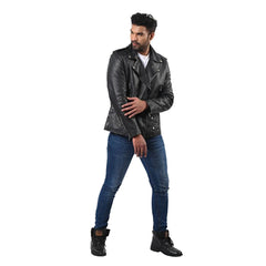 Men's Vintage Black Leather Jacket