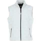 Men's White Quilted Leather Vest