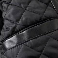 Modern Men's Collared Black Leather Jacket