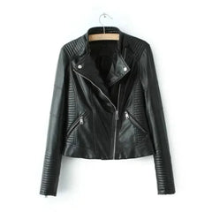 Premium Women's Black Leather Jacket