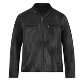 Real Black Leather Jacket for Men