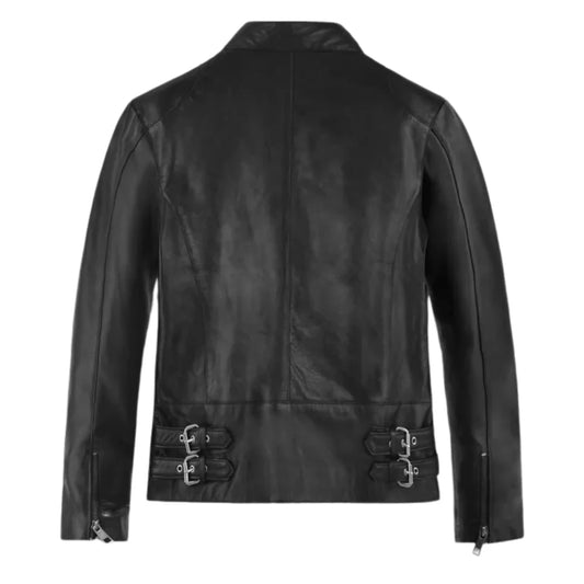 Real Black Leather Jacket for Men