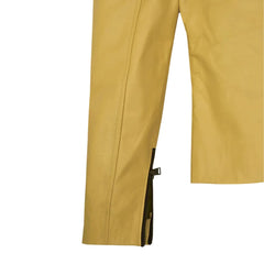 Trendy Yellow Leather Jacket for Women