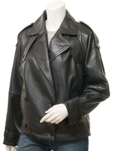 Women Black Vintage Leather Jacket