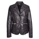 Women Classic Black Leather Jacket