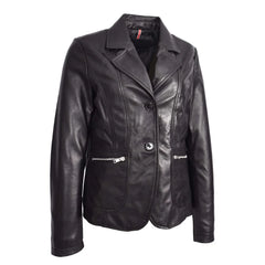 Women Classic Black Leather Jacket