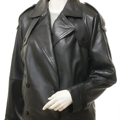 Women Black Vintage Leather Jacket
