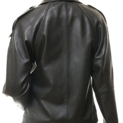 Women Black Vintage Leather Jacket
