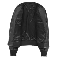 Women's Classic Black Leather Zip Jacket