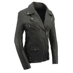 Women Vintage-Inspired Leather Jacket