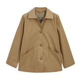 Women's Beige Cotton Trench Jacket