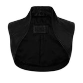 Women’s Black Cropped Leather Shrug