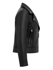 Women's Black Leather Signature Jacket