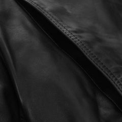 Women’s Black Leather Jacket with Multi-Zip Design