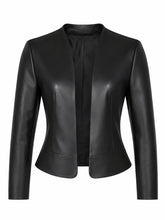 Women's Black Tailored Leather Jacket
