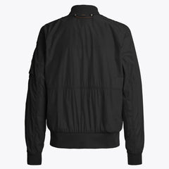 Women's Black Bomber Jacket with Utility Pocket