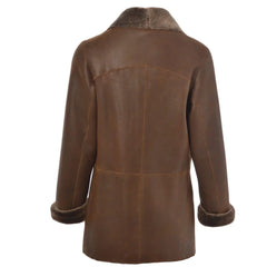 Women's Brown Shearling Leather Coat