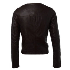Women's Classic Black Leather Jacket