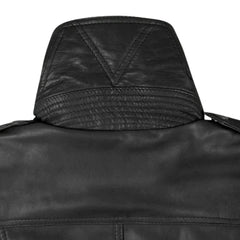 Women’s Classic Black Zipper Leather Jacket