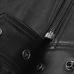 Women’s Classic Black Zipper Leather Jacket